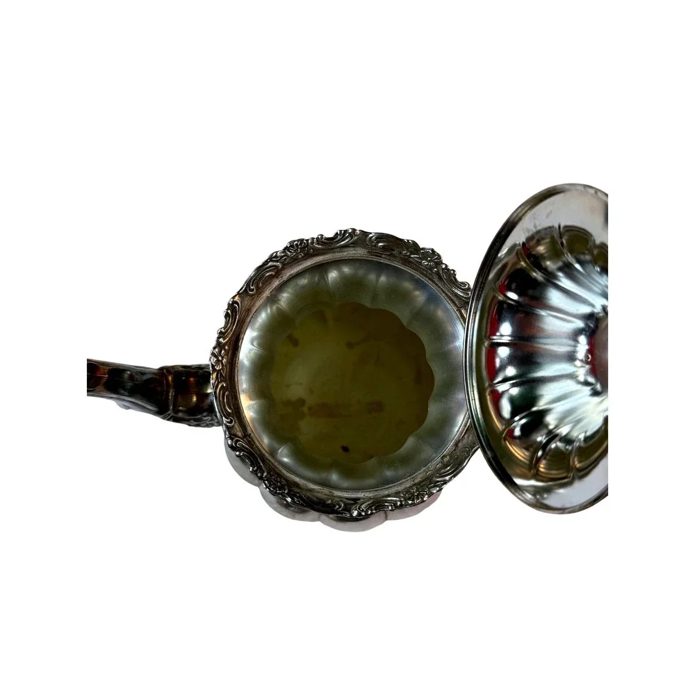 Vintage MCM Silverplate Coffee Pot Ornate‎ Victorian Style Teapot Decorative
